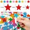 Colorful Glitter Star Foam Sticker, 300Pcs Stars Shapes Glitter Self Adhesive Foam Stickers for Kids Party Favors Toddler DIY Crafts Supplies Home Decorations